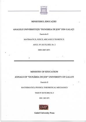 Cover for The Annals of „Dunarea de Jos” University of Galati: Matematics, physics, theoretical mechanics: Fascicole II, an. XV(XLVI), no.2, (2023)