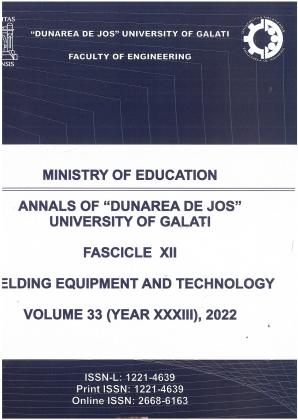 Cover for The Annals of „Dunarea de Jos” University of Galati. Fascicle XII, Matematics, physics, theoretical mechanics: An. XXXIII, vol.33, (2022)
