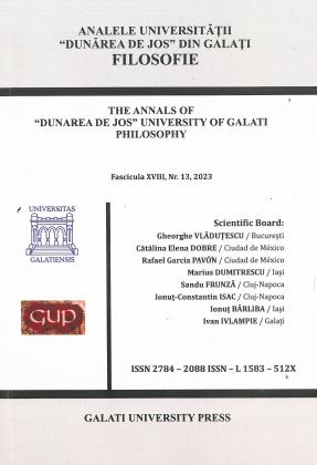 Cover for Analele Universității "Dunărea de Jos" din Galați. Fascicula XVIII, Filosofie: Nr.13, (2023)