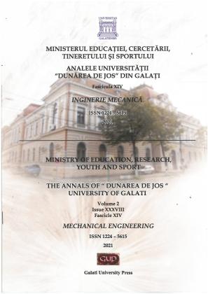Cover for The Annals of „Dunarea de Jos” University of Galati. MECHANICAL ENGINEERING, Fascicle XIV: Vol. 2, nr. XXXVIII (2021)