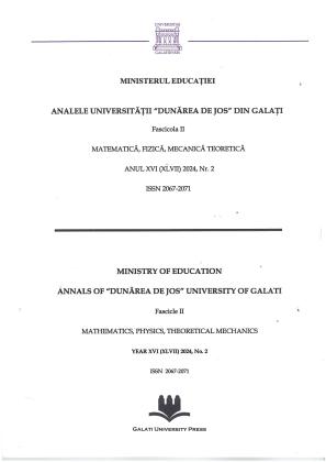 Cover for Analele Universității "Dunărea de Jos" din Galați. Fascicula II, Matematică, fizică, mecanică teoretică: An. XVI (XLVII), nr. 2 (2024)