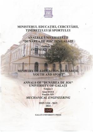 Cover for Analele Universității "Dunărea de Jos" din Galați. Fascicula XIV, Inginerie mecanică: An XXXX, vol.2 (2022)