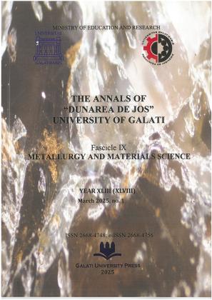 Cover for Analele Universității "Dunărea de Jos" din Galați. Fascicula IX Metalurgie: An. XLIII (XLVIII), nr.1 (2025)