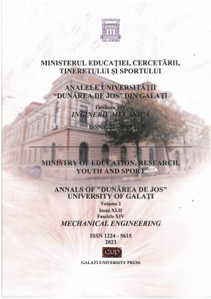 Cover for Analele Universității "Dunărea de Jos" din Galați. Fascicula XIV  Inginerie mecanică: Vol.2, nr. XLII (2023)