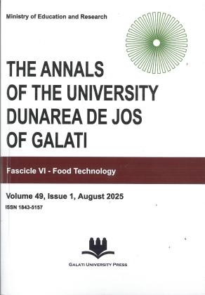 Cover for The Annals of University Dunarea de Jos of Galati Fascicle VI Food Technology: Vol. 49, nr. 1 (2025)