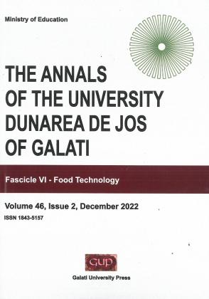 Cover for Analele Universității "Dunărea de Jos" din Galați. Fascicula VI, Tehnologia produselor alimentare: Vol. 46, nr. 2 (2022)