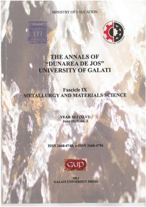 Cover for Analele Universității "Dunărea de Jos" din Galați. Fascicula IX, Metalurgie și știința materialelor: An. XLVI, nr. 2 (2023)