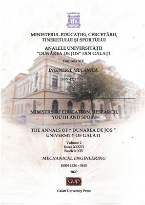 Cover for Analele Universității "Dunărea de Jos" din Galați. Fascicula XIV, Inginerie mecanică: AN. XXXVI, vol. 2 (2020)