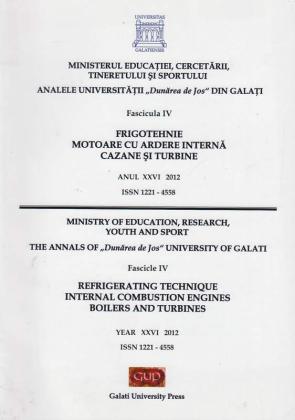 Cover for Analele Universității „Dunărea de Jos”,  Fascicula IV, Frigotehnie, motoare cu ardere internă,  cazane și turbine