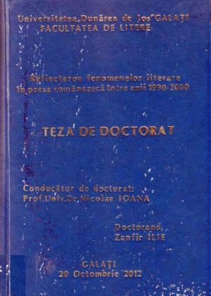 Cover for Reflectarea fenomenelor literare în presa românească între anii 1990 - 2000: teză de doctorat