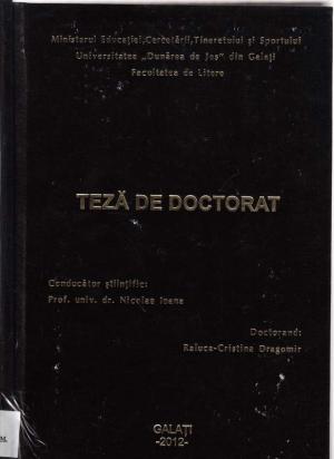 Cover for Marin Preda şi literatura franceză: teză de doctorat