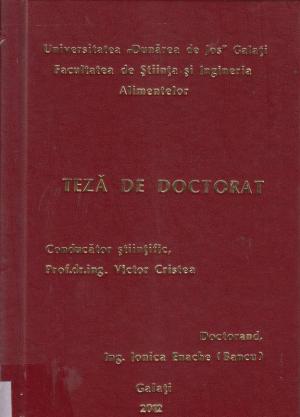 Cover for Cercetări privind evaluarea plasticitaţii tehnologice  a puietului de crap, Cyprinus carpio (Linnaeus, 1758),  în condiţiile unui sistem recirculant de acvacultură industrială: teză de doctorat