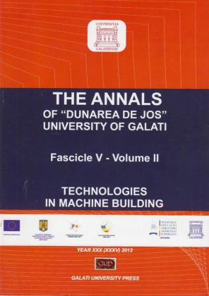 Cover for The Annals of „Dunarea de Jos” University of Galati. Fascicle V, Tech-nologies in Machine Building