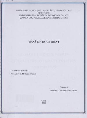 Cover for Salman Rushdie's Women Characters: Literary Politics and Poetics: teză de doctorat