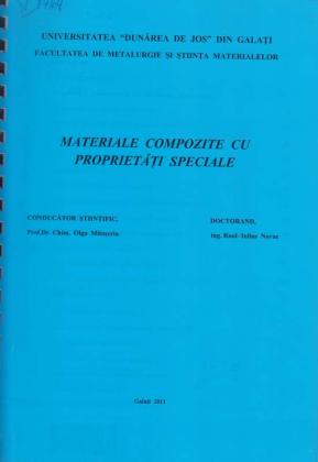 Cover for Materiale compozite cu proprietăţi speciale: teză de doctorat