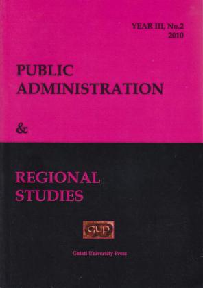 Cover for Public Administration and Regional Studies: Year III, No. 2, 2010