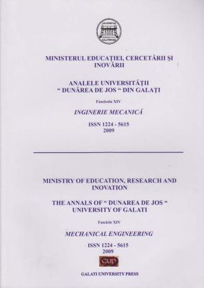 Cover for Analele Universității „Dunărea de Jos” din Galați,  Fascicula XIV, Inginerie mecanică: Volume I, Issue XV, Galati University Press, 2009