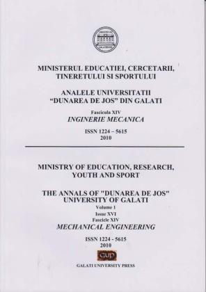 Cover for Analele Universității „Dunărea de Jos” din Galați,  Fascicula XIV, Inginerie mecanică: Volume II, Issue XVI, Galati University Press, 2010