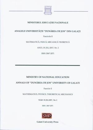 Cover for The Annals of „Dunarea de Jos” University of Galati. Matematics, physics, theoretical mechanics
