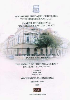 Cover for The Annals of „Dunarea de Jos” University of Galati.  Fascicle XIV – Mechanical Engineering,  Vol. 2, Issue XXX, 2017