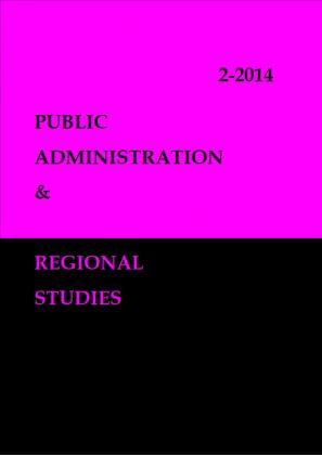 Cover for Public administration & Regional studies: no. 2/2014