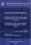 Cover for Contribuţii la studiul solicitărilor la impact ale compozitelor cu matrice epoxidică armate cu ţesături: teză de doctorat