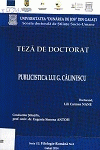 Cover for Publicistica lui G. Călinescu: teză de doctorat