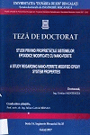 Cover for Studiul proprietăților sistemelor epoxidice  modificate cu solvenți organici: teză de doctorat