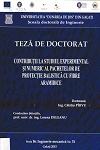 Cover for Contribuții la studiul experimental și numeric al pachetelor de protecție balistică cu fibre aramidice: teză de doctorat