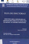Cover for Identificarea, măsurarea şi gestionarea riscului - aplicaţii în mediul academic românesc: teză de doctorat