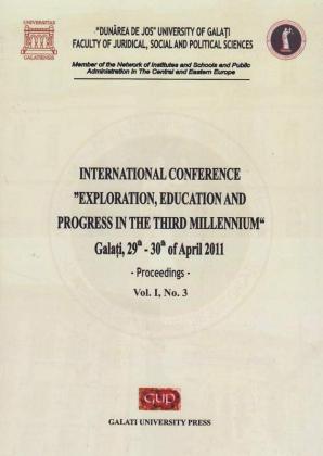 Cover for International conference „Exploration, education and progress in the third millennium”