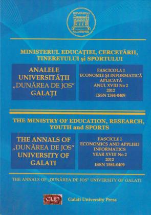 Cover for The Annals of „Dunarea de Jos” University of Galati,  Fascicle I, Economics and Applied Informatics