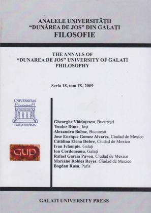 Cover for Analele Universității „Dunărea de Jos”, Seria 18, Tom IX, Filosofie