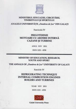 Cover for Analele Universității „Dunărea  de Jos”, Fascicula IV, Frigotehnie, motoare cu ardere  internă, cazane și turbine