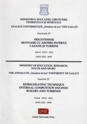 Cover for Analele Universității „Dunărea de Jos”,  Fascicula IV, Frigotehnie, motoare cu ardere internă,  cazane și turbine