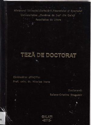 Cover for Marin Preda şi literatura franceză: teză de doctorat