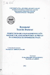 Cover for Perfecționarea managementului în sistemul de asigurări public și privat în condițiile economiei de piață: teză de doctorat