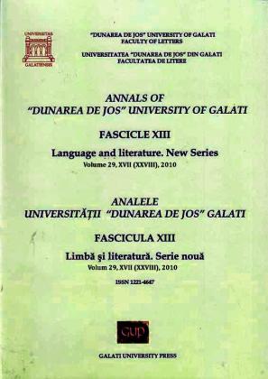 Cover for Analele Universității „Dunărea de Jos” din Galați.  Fascicula XIII. Limbă și literatură