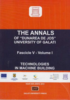 Cover for The Annals of „Dunarea de Jos” University of Galati.  Fascicle V, Technologies in Machine Building