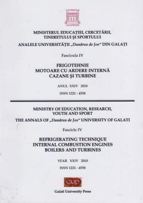 Cover for Analele Universității „Dunărea de Jos”, Fascicula IV,  Frigotehnie, motoare cu ardere internă, cazane și turbine