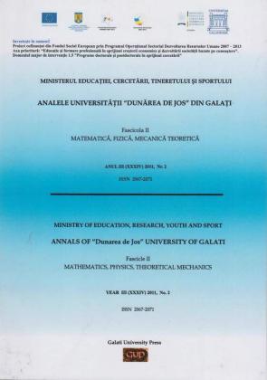Cover for Analele Universității „Dunărea de Jos”, Fascicula II, Matematică,  Fizică, Mecanică teoretică