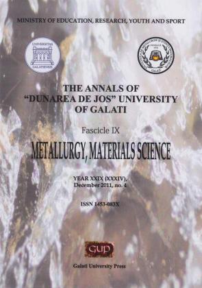 Cover for The Annals of „Dunarea de Jos” University of Galati, Fascicle IX, Metallurgy and Materials Science