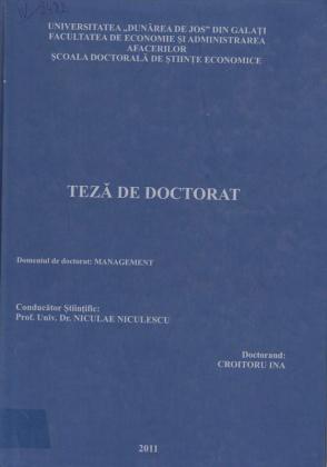 Cover for Un model de management performant al asigurărilor sociale de sănătate din România: teză de doctorat