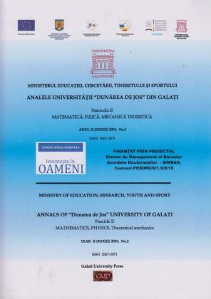 Cover for Analele Universității „Dunărea de Jos”, Fascicula II, Matematică,  Fizică, Mecanică teoretică: Anul II, No. 2, 2010