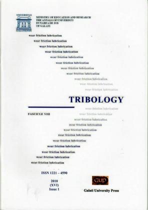 Cover for The Annals of „Dunarea de Jos” University of Galati.  Fascicle VIII, Tribology: Issue 1 (year XVI), 2010