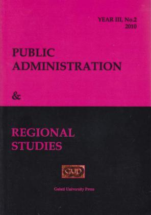 Cover for Public Administration and Regional Studies: Year III, No. 2, 2010