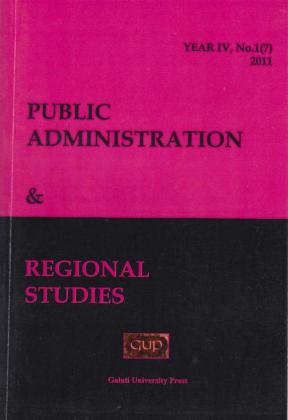 Cover for Public Administration and Regional Studies: Year IV, No. 1, 2011