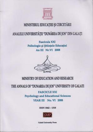 Cover for Analele Universității „Dunărea de Jos” din Galați,  Fascicula XXI, Psihologie și Științele Educației: anul III, Nr. V, Galați: Galati University Press, 2008