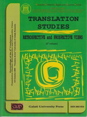 Cover for Translation Studies. Retrospective and Perspective Views: 4th volume, 8-9 October 2009