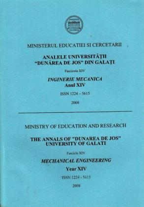 Cover for Analele Universității „Dunărea de Jos” din Galați,  Fascicula XIV, Inginerie mecanică: Volume I, Issue XIV, Galati University Press, 2008